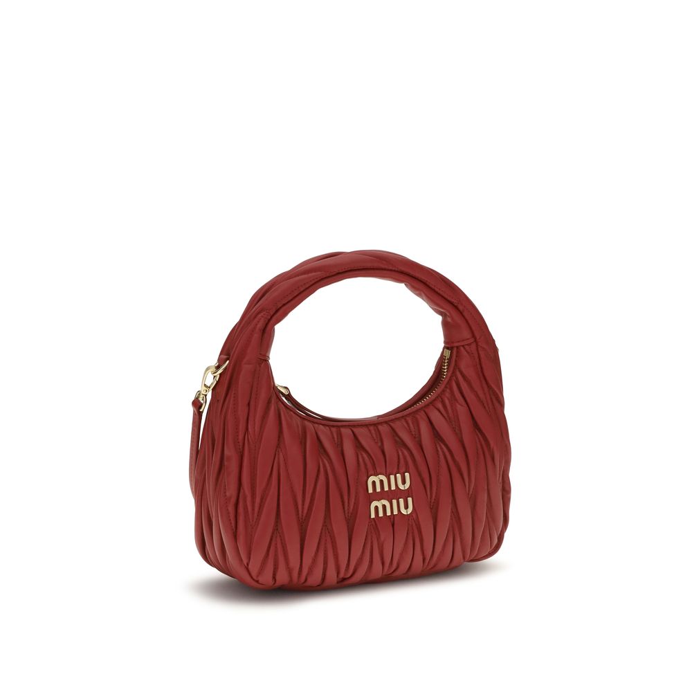 Miu Miu Wandler Mini Hobo Handbag Cherry Red