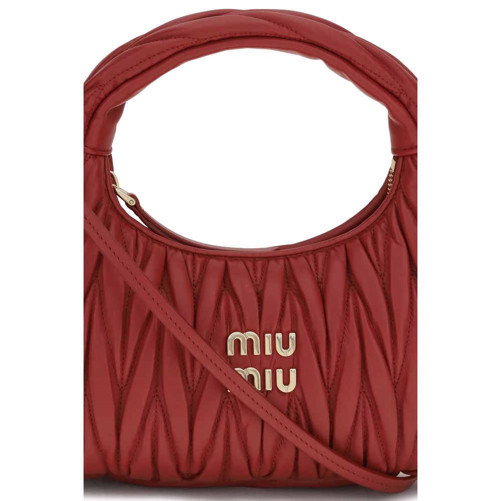 Miu Miu Wandler Mini Hobo Handbag Cherry Red