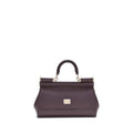 Dolce & Gabbana Sicily Small Brown Calf Leather Handbag