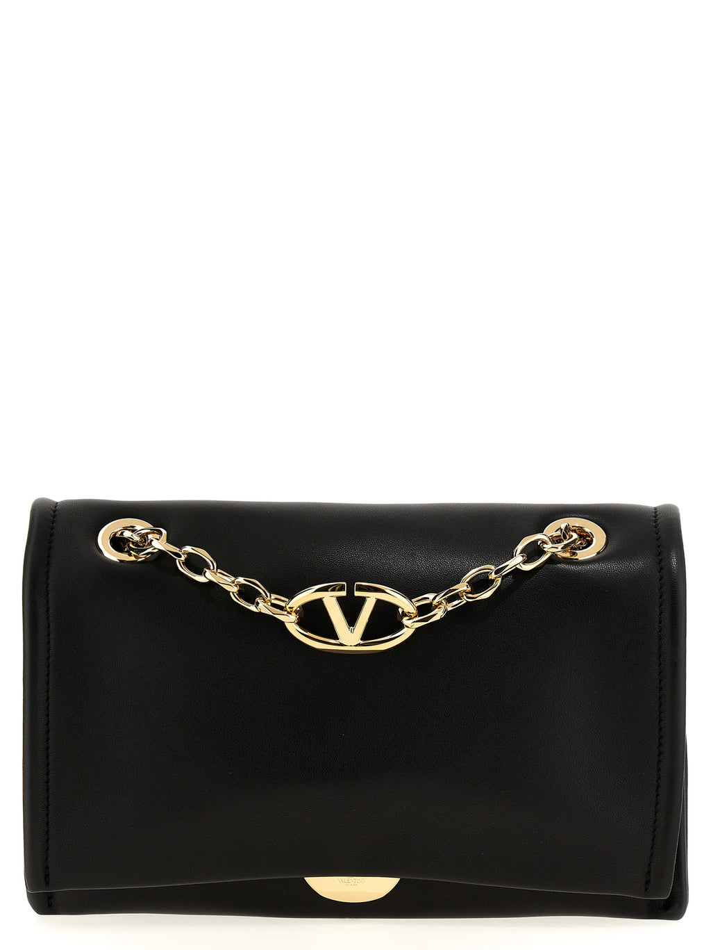 Valentino Garavani VLogo Chain Black Shoulder Bag