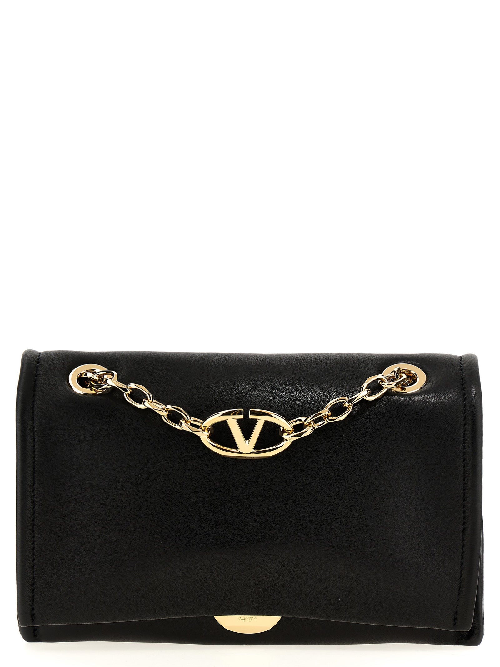 Valentino Garavani VLogo Chain Black Shoulder Bag