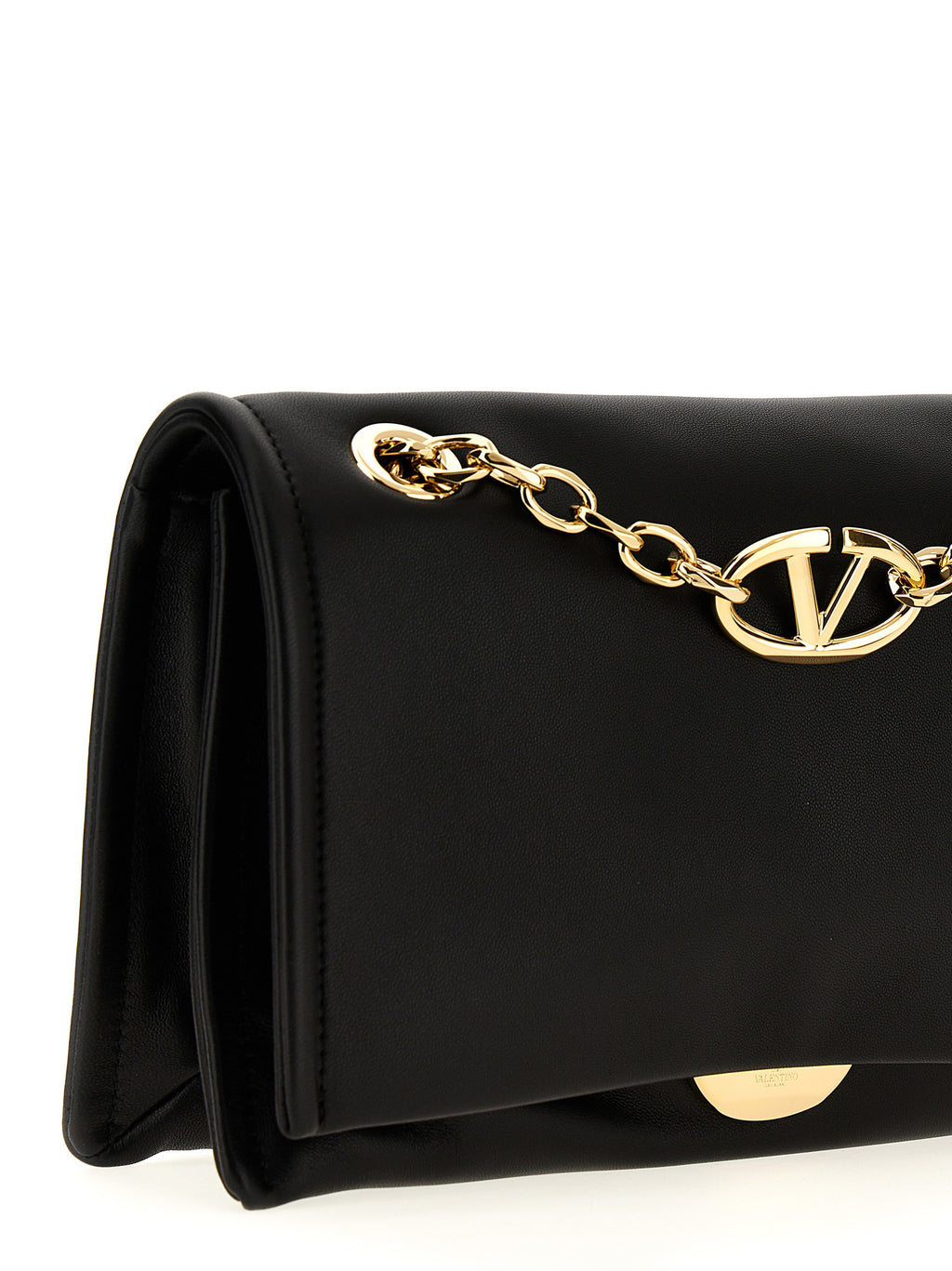 Valentino Garavani VLogo Chain Black Shoulder Bag