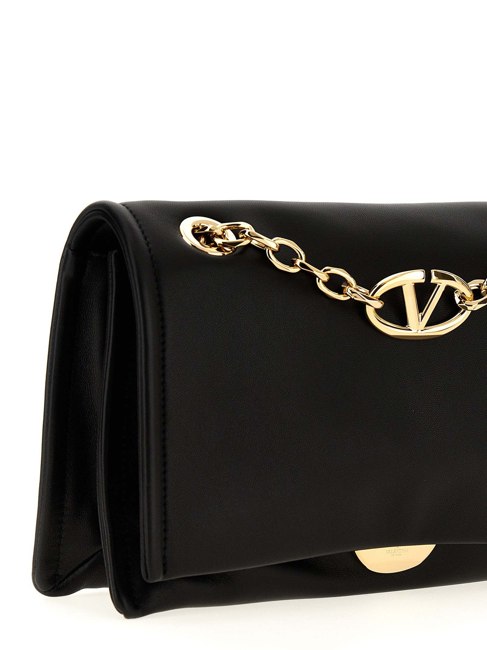 Valentino Garavani VLogo Chain Black Shoulder Bag