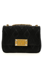 Valentino Garavani Quiltie 67 Black Leather Shoulder Bag