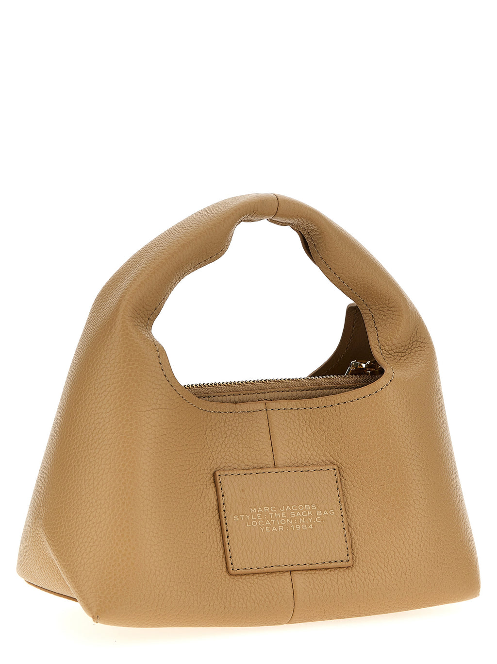 Marc Jacobs The Mini Sack Cow Leather Handbag Beige