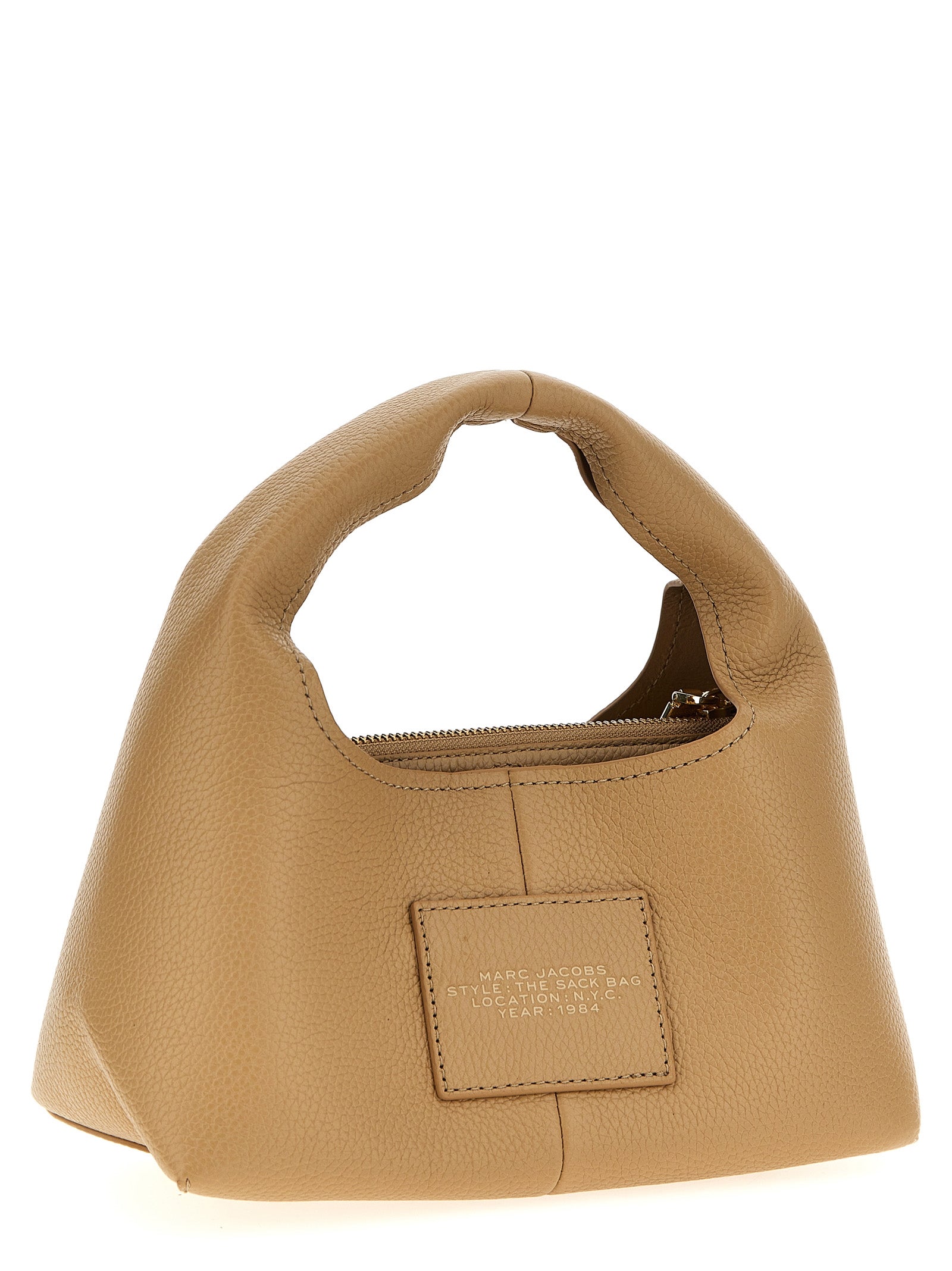 Marc Jacobs The Mini Sack Cow Leather Handbag Beige
