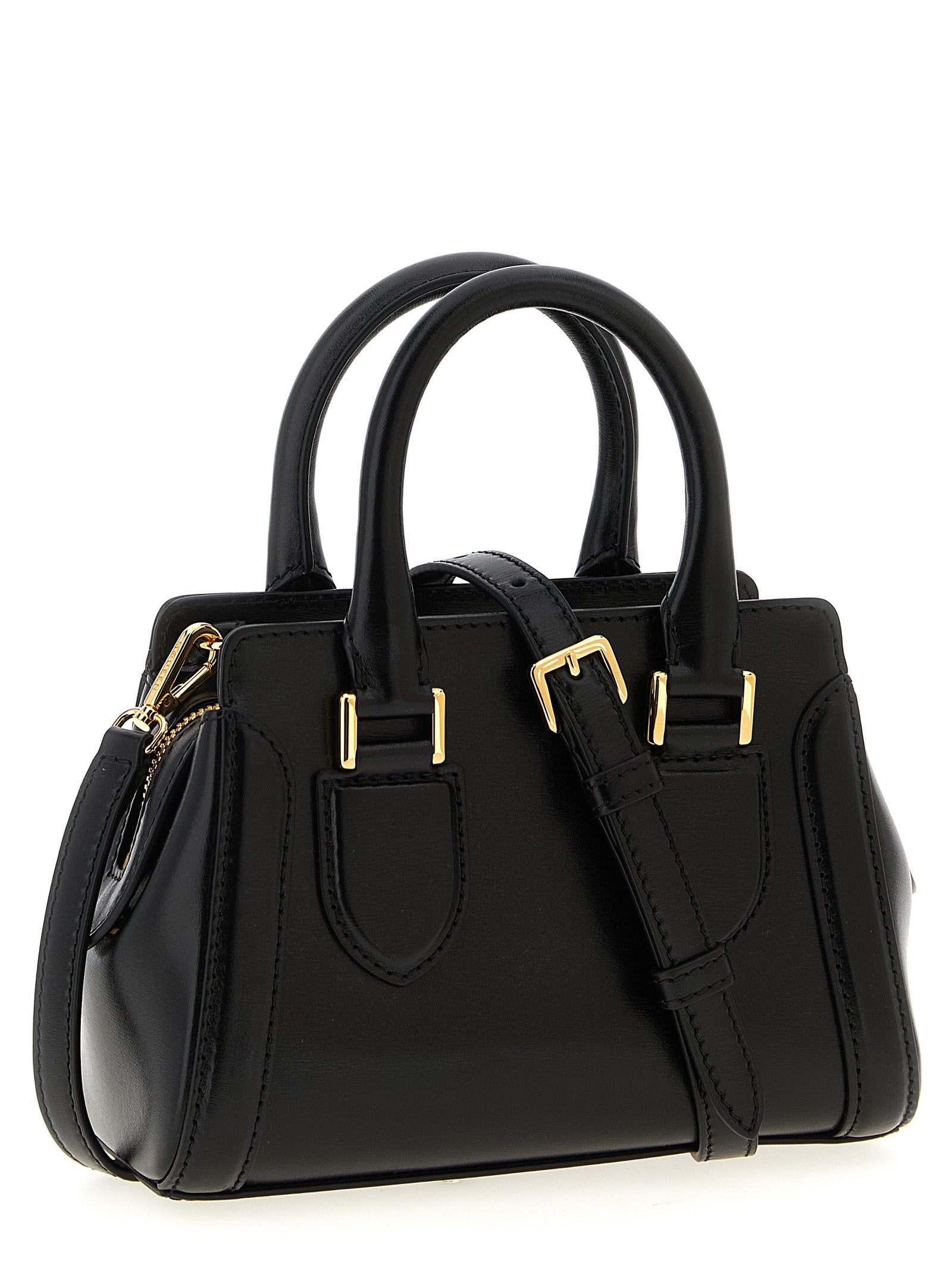 McQueen Birdee Mini Top Handle Bag Black