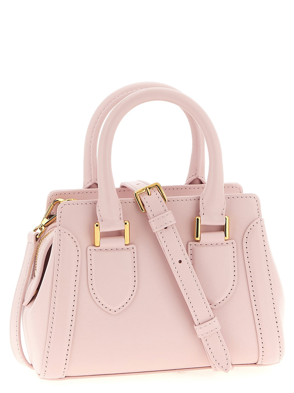 McQueen Birdee Mini Top Handle Bag Blush Pink