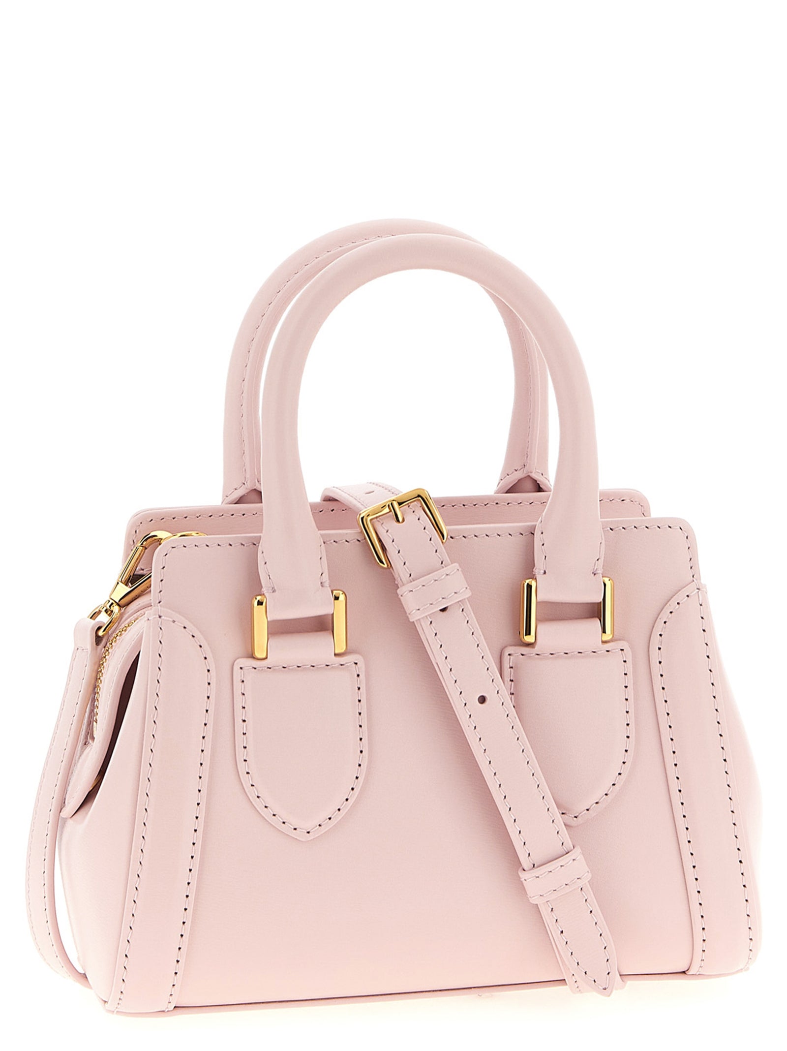 McQueen Birdee Mini Top Handle Bag Blush Pink