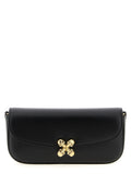 McQueen Skull Flower Small Crossbody Bag Black