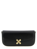 McQueen Skull Flower Small Crossbody Bag Black