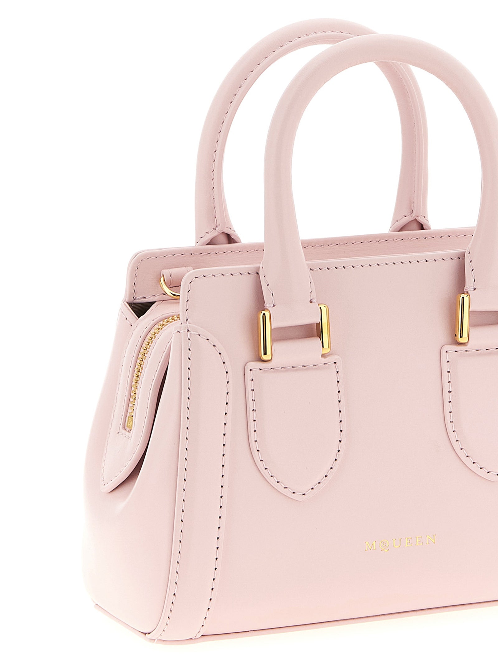 McQueen Birdee Mini Top Handle Bag Blush Pink