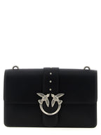 Pinko Love One Classic Goat Leather Crossbody Bag Black