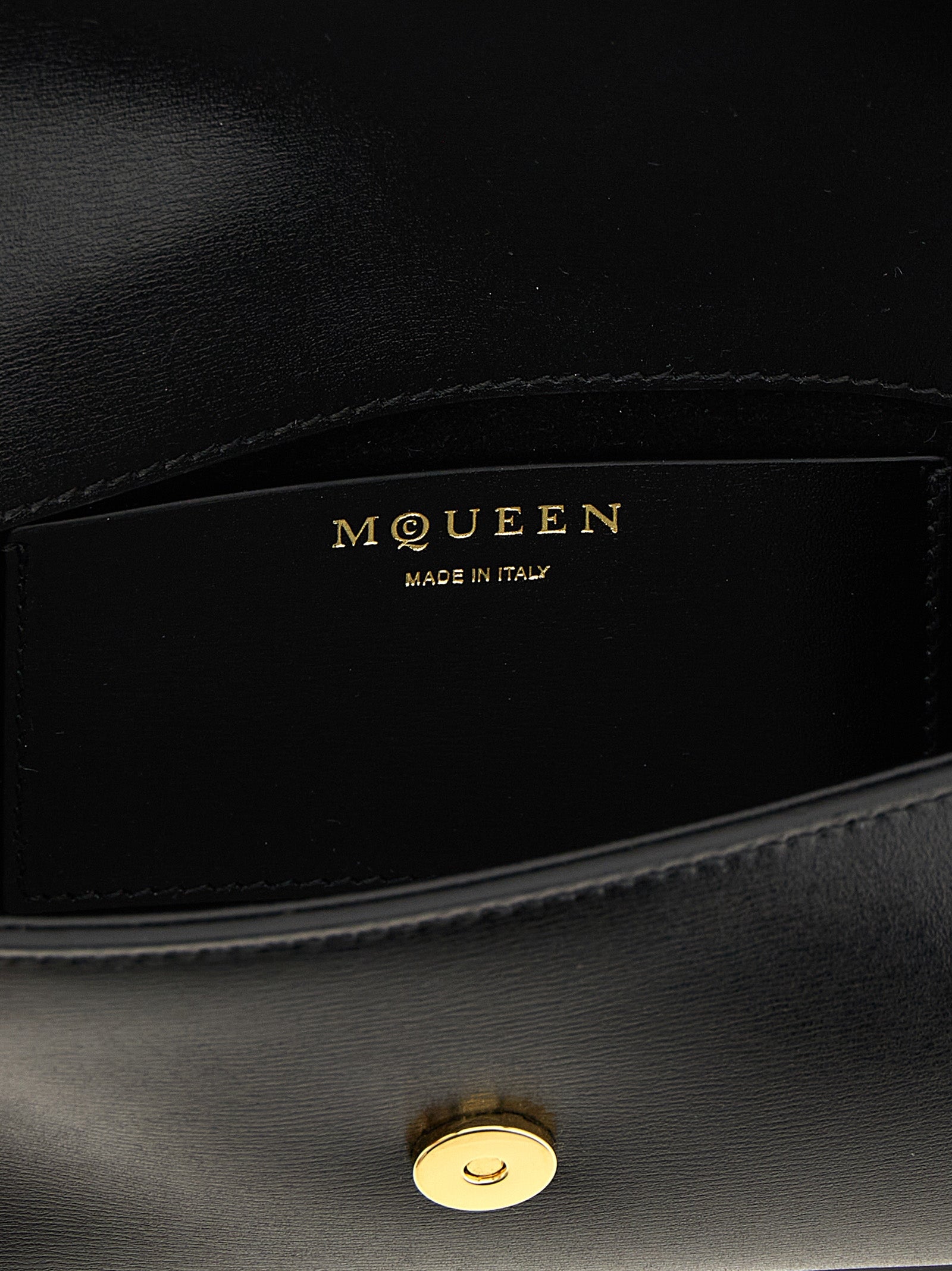 McQueen Skull Flower Small Crossbody Bag Black