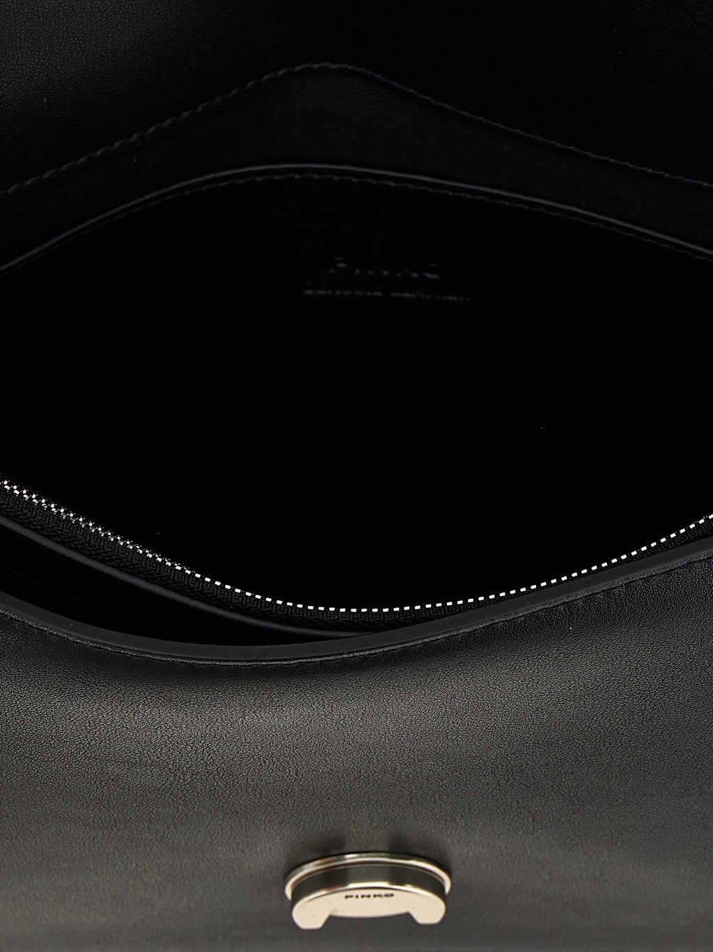 Pinko Love One Classic Goat Leather Crossbody Bag Black