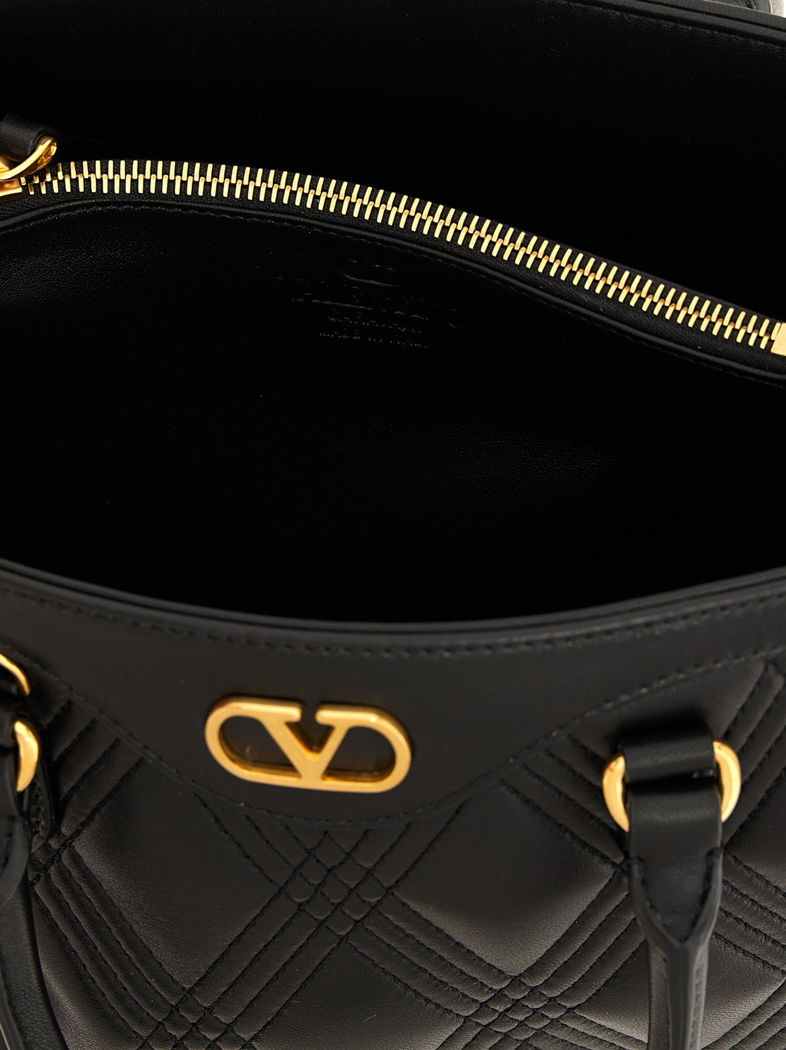 Valentino Garavani Quiltie 67 Black Leather Handbag
