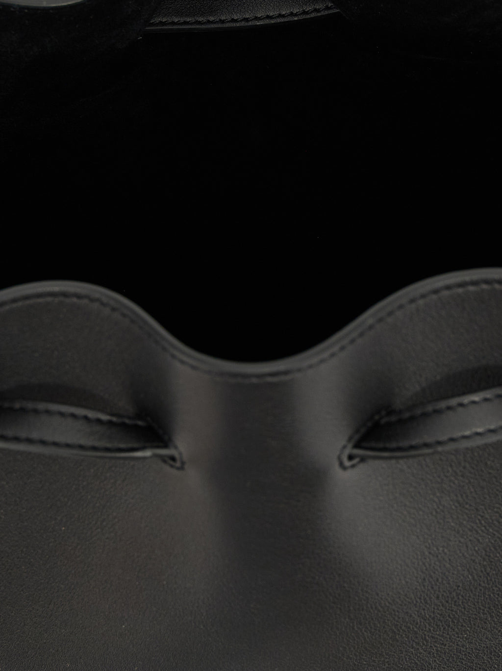 Valentino Garavani Black Leather Bucket Bag