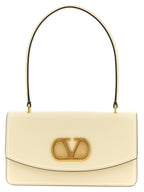Valentino Garavani Vain Off White Leather Shoulder Bag
