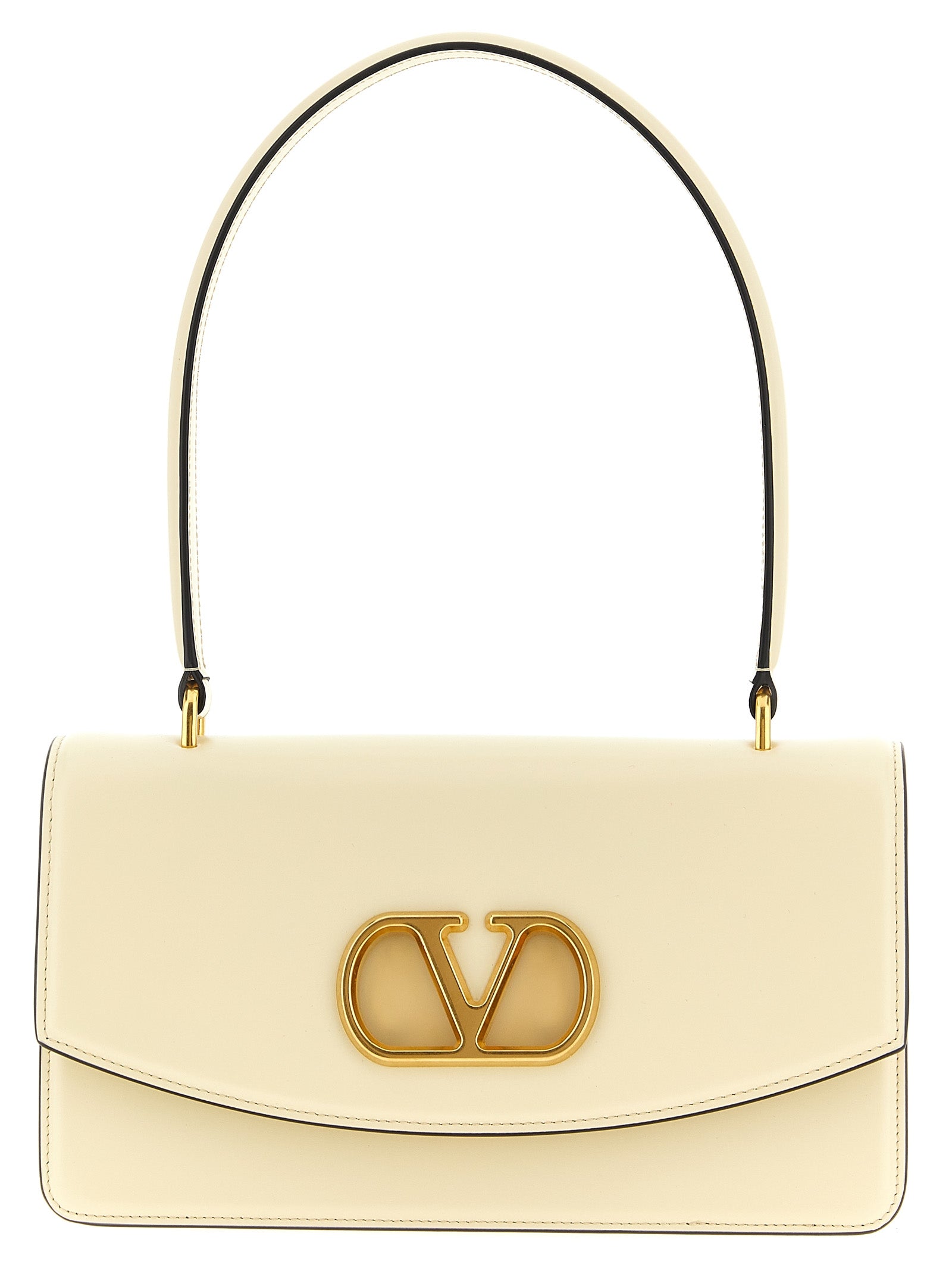 Valentino Garavani Vain Off White Leather Shoulder Bag