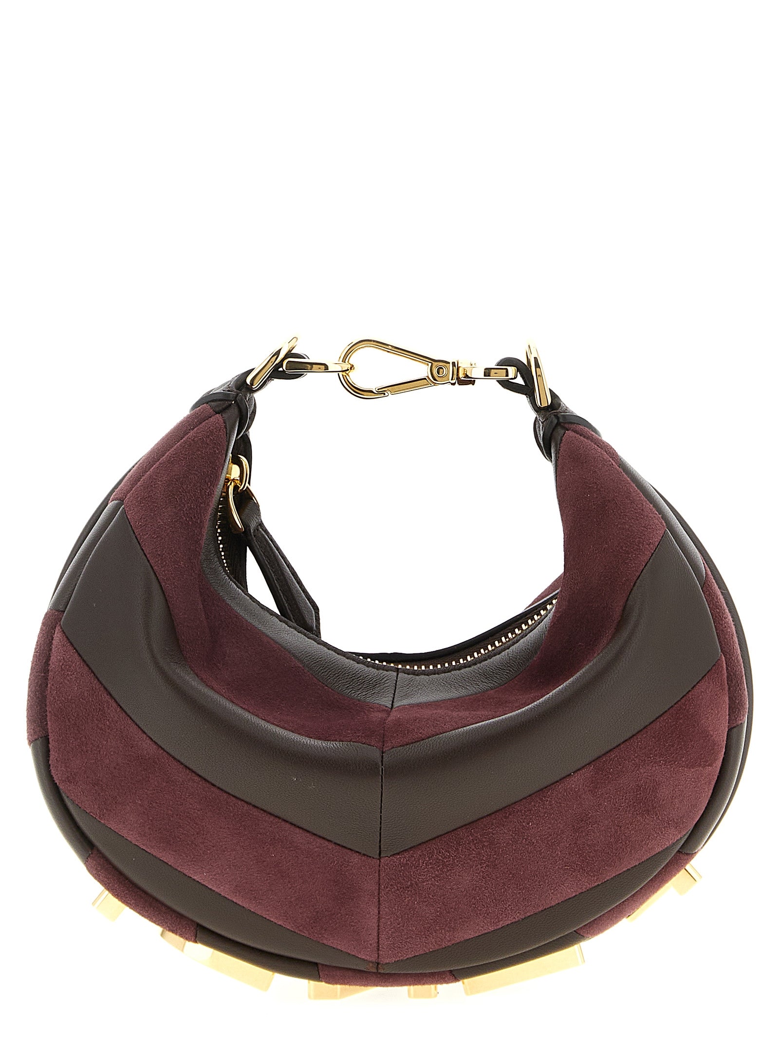 Fendi Fendigraphy Mini Lamb Leather Hobo Bag