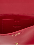 Balmain Shuffle Leather Wallet on Chain Fuchsia