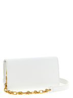 Balmain Shuffle Leather Wallet on Chain White