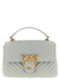 Pinko Mini Lady Love Puff Gray Quilted Lambskin Handbag