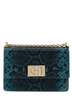 Furla 1927 Mini Crossbody Bag Python Blue