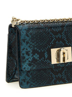 Furla 1927 Mini Crossbody Bag Python Blue
