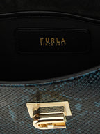 Furla 1927 Mini Crossbody Bag Python Blue