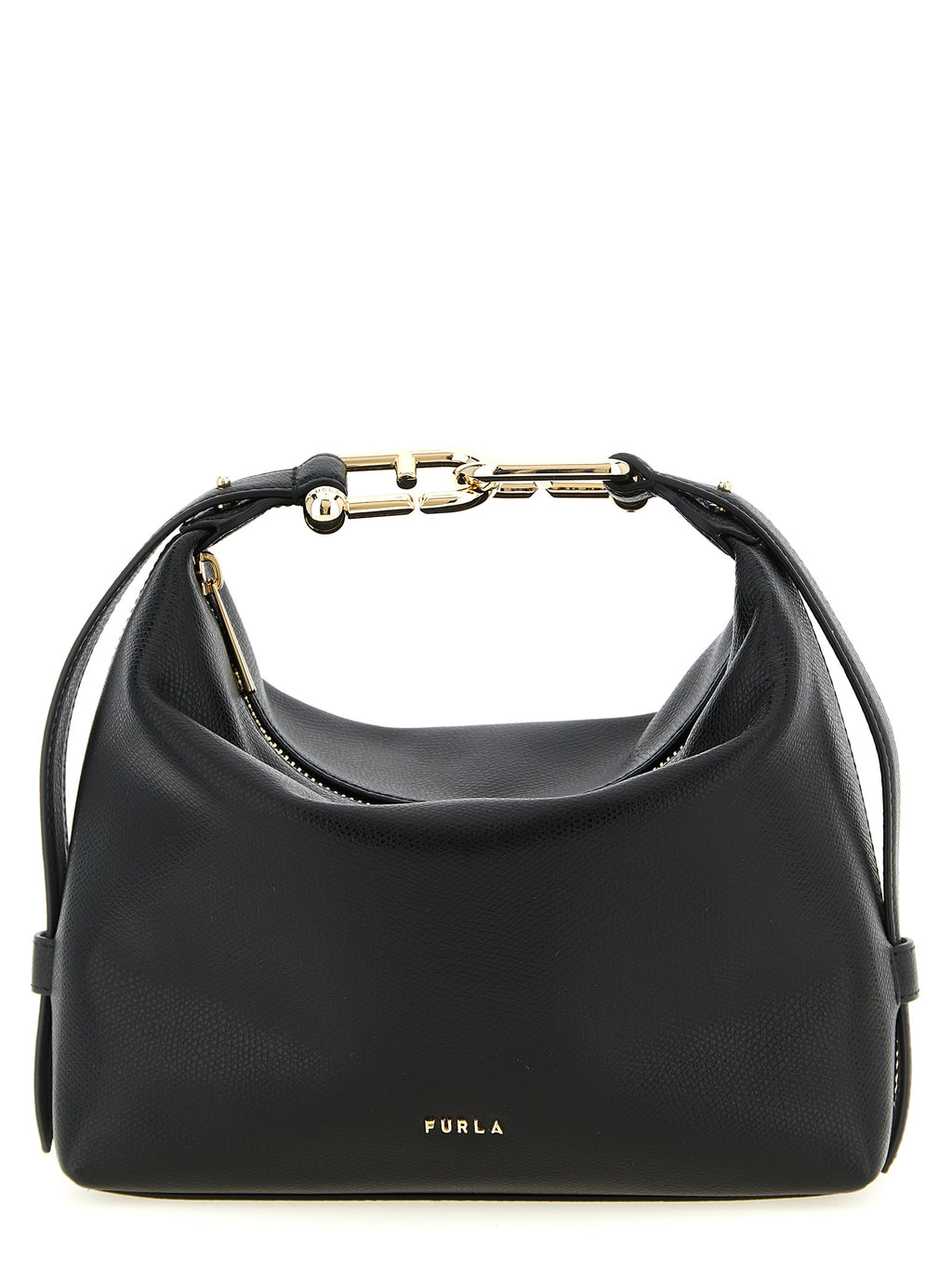 Furla Black Calfskin Shoulder Bag