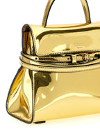 Moschino Tie Me Small Gold Mirror Effect Handbag