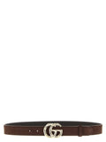 Gucci GG Marmont Thin Belt Dark Brown