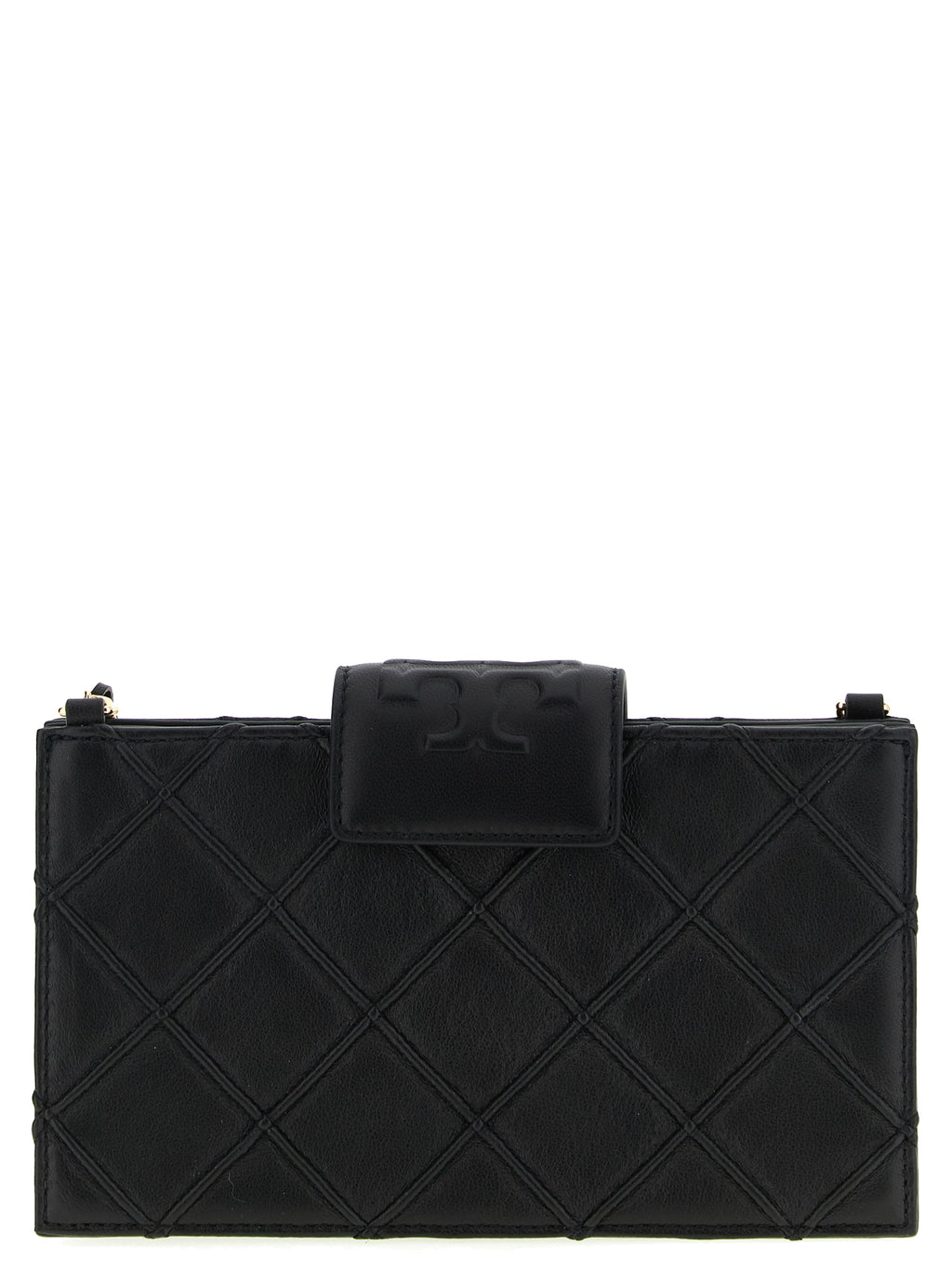 Tory Burch Fleming Wallet On Chain Black