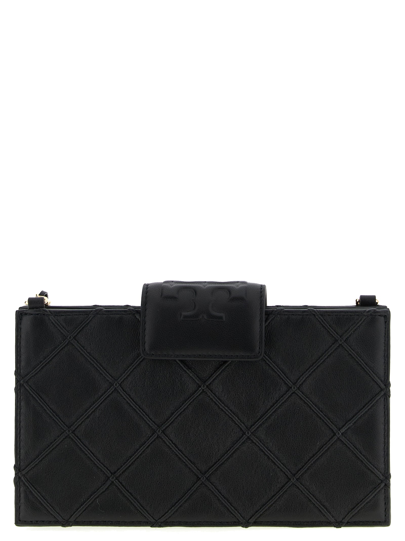 Tory Burch Fleming Wallet On Chain Black