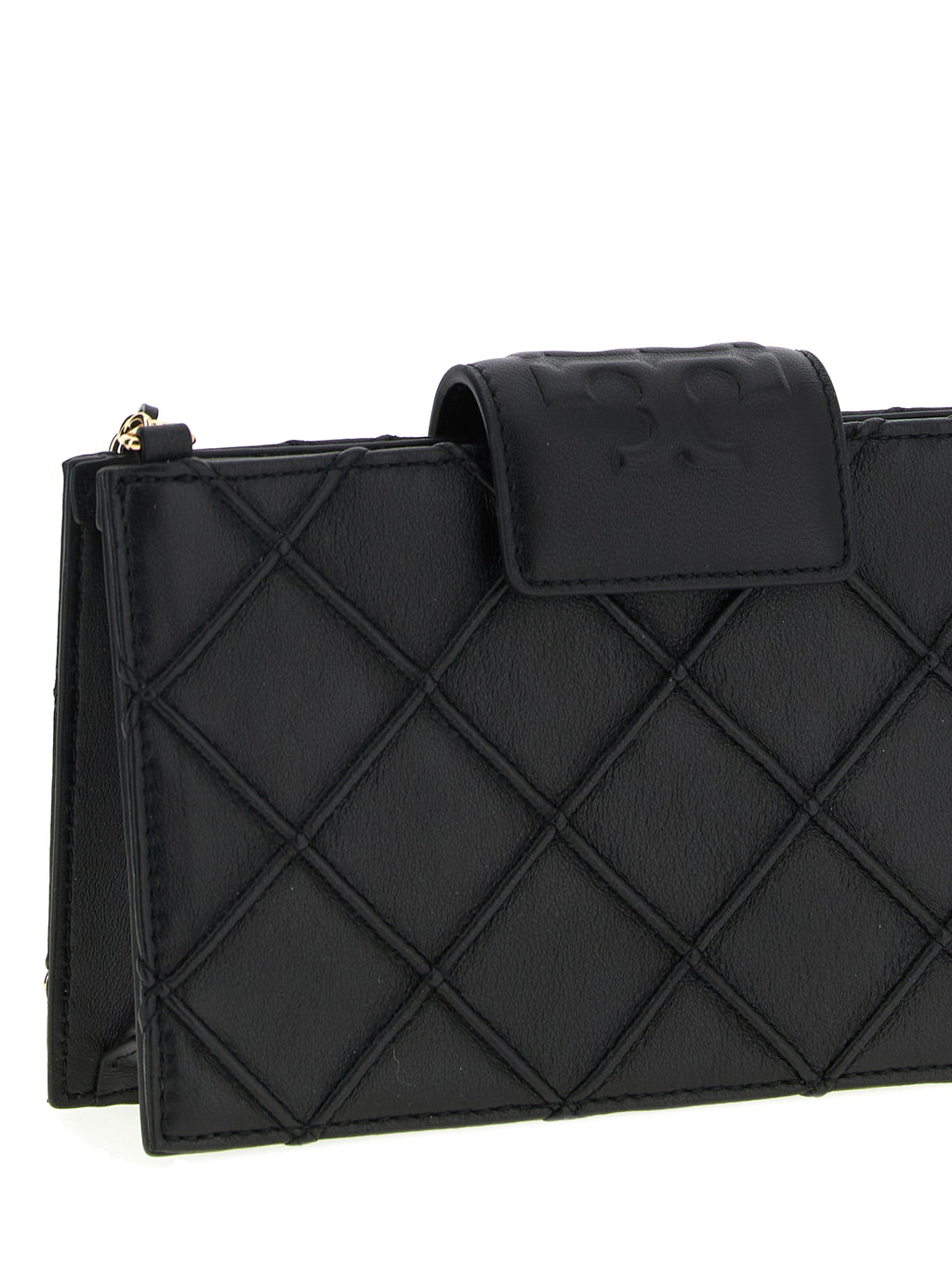 Tory Burch Fleming Wallet On Chain Black