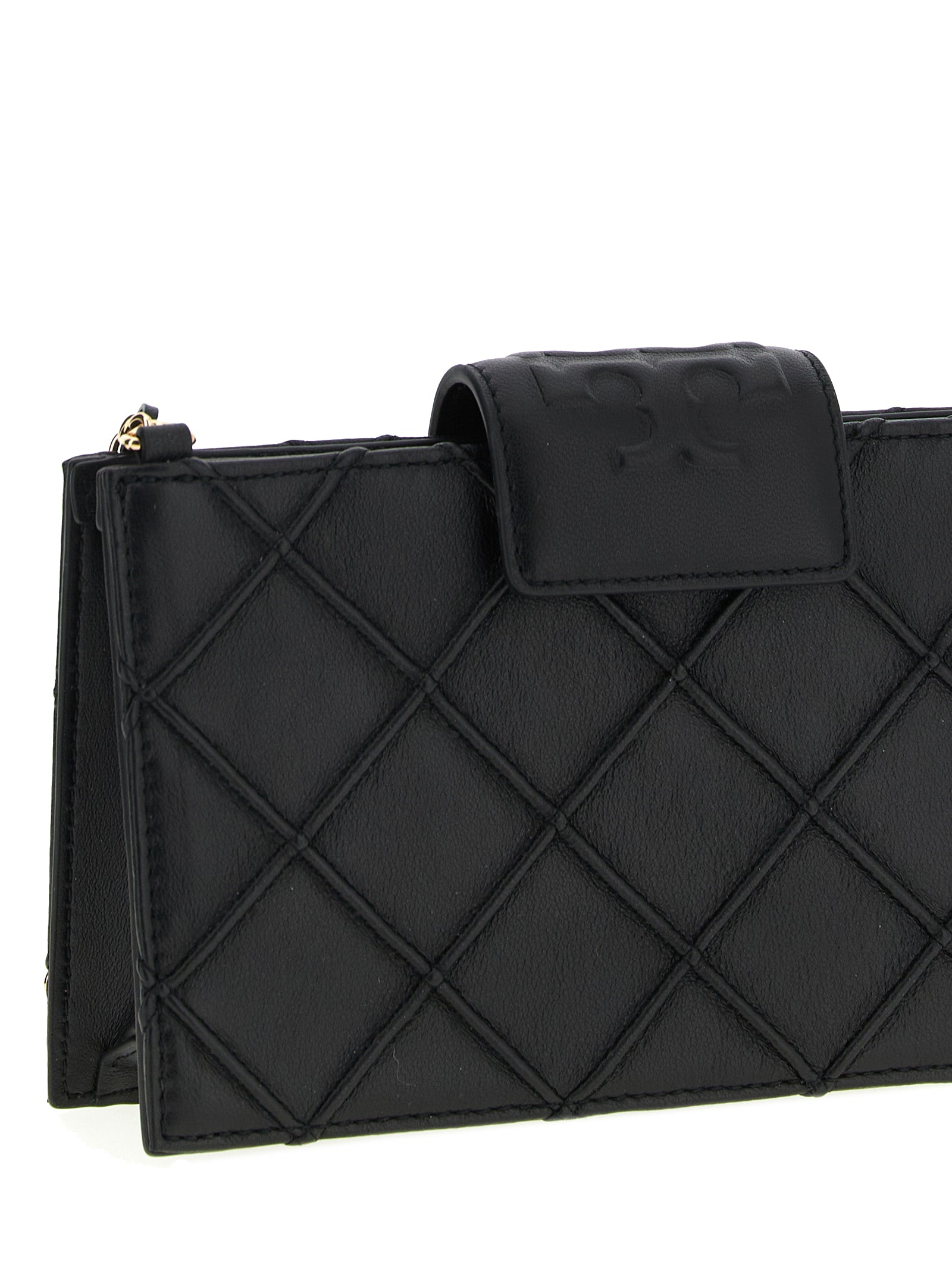 Tory Burch Fleming Wallet On Chain Black
