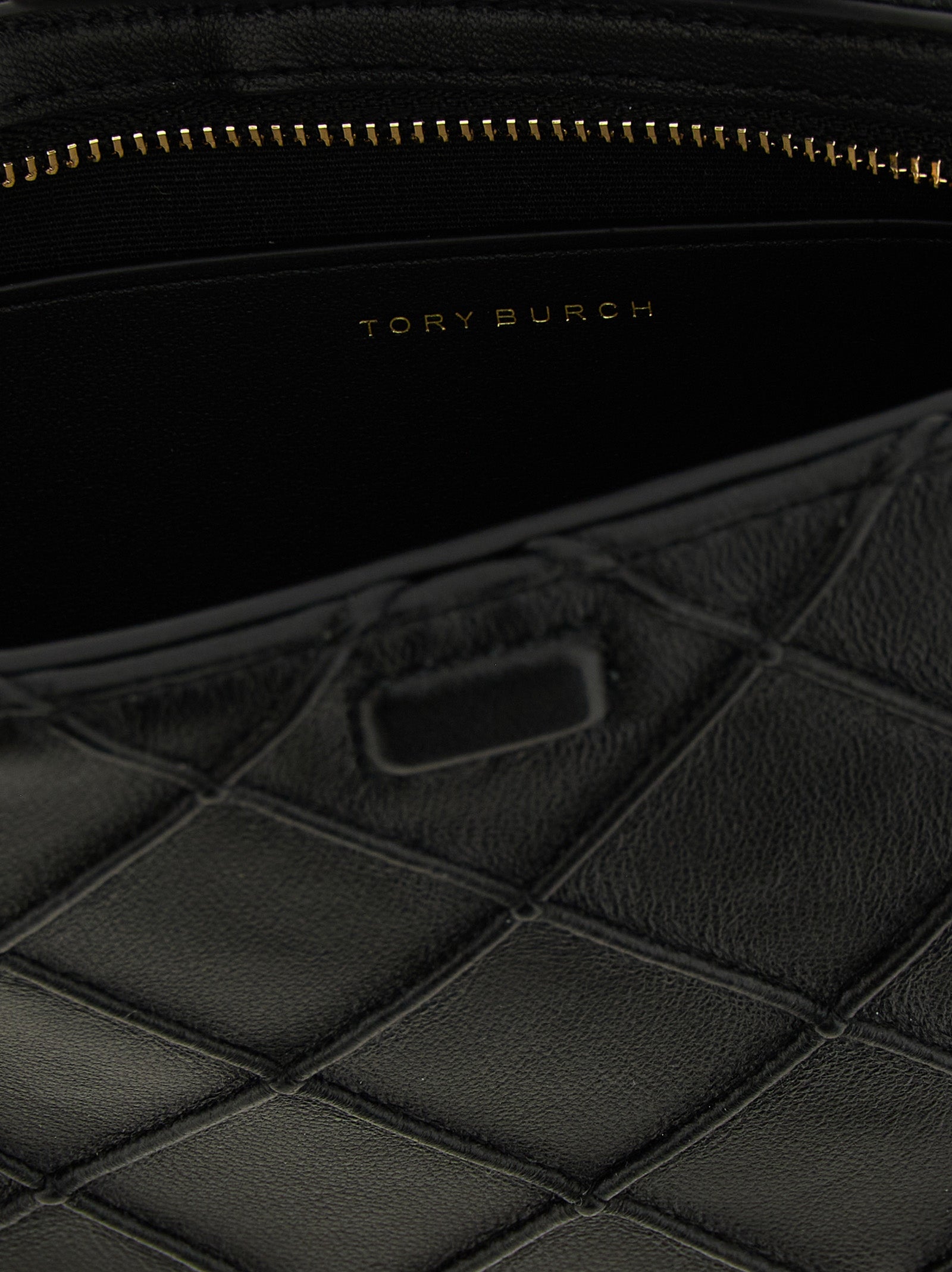 Tory Burch Fleming Wallet On Chain Black