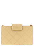 Tory Burch Fleming Mini Vanilla Soft Serve Leather Chain Wallet