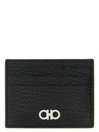 Ferragamo Gancini Black Leather Card Holder
