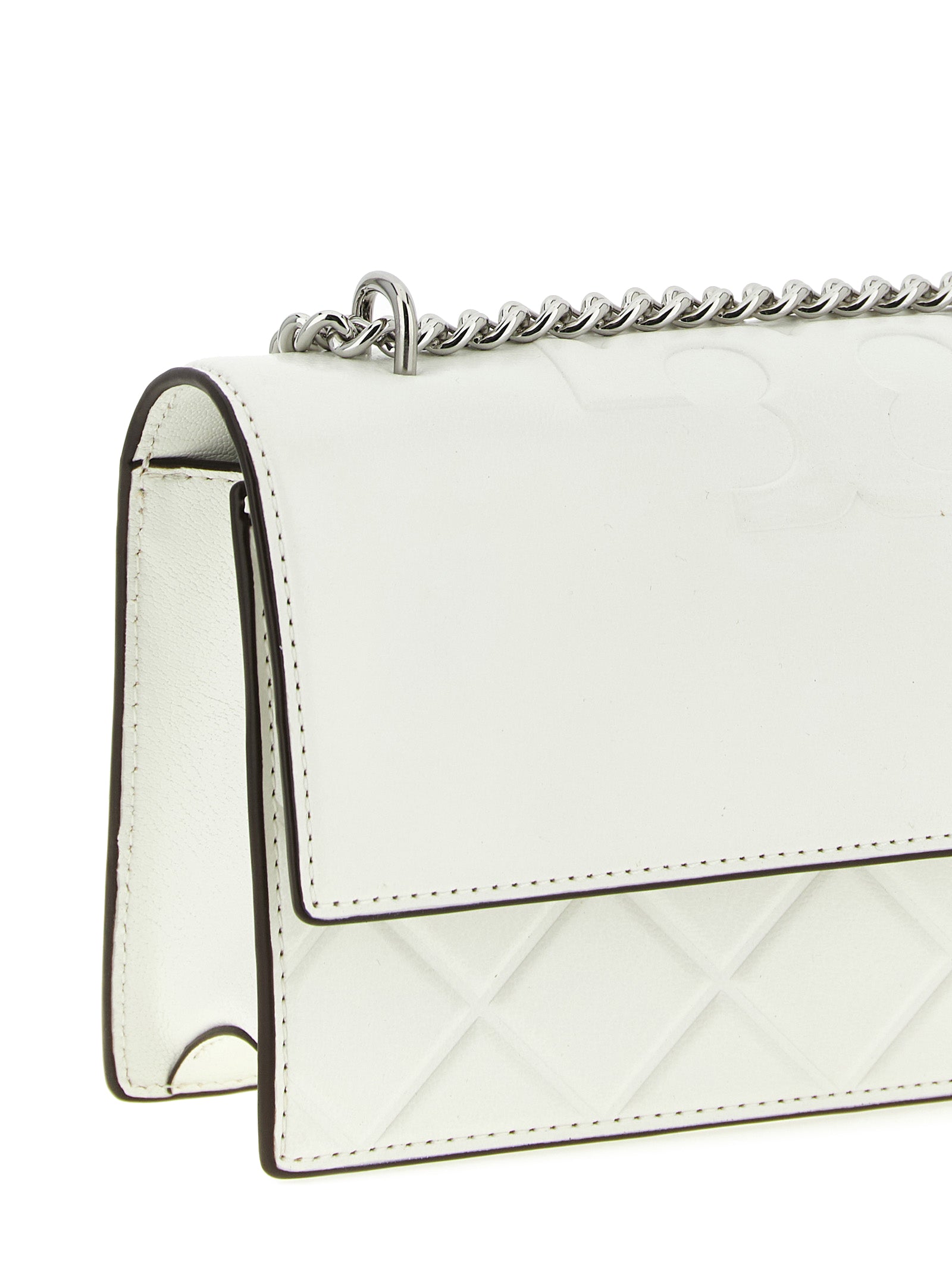 Tory Burch Fleming Small Leather Crossbody Bag Ivory