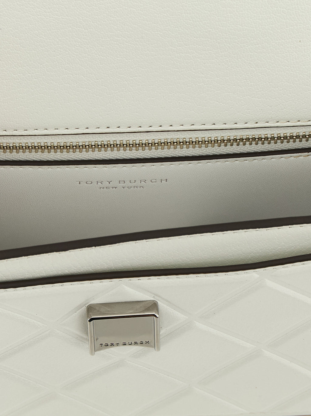 Tory Burch Fleming Small Leather Crossbody Bag Ivory