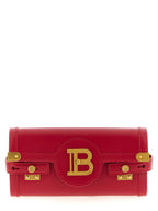 Balmain B-Buzz 23 Leather Wallet on Chain Fuchsia