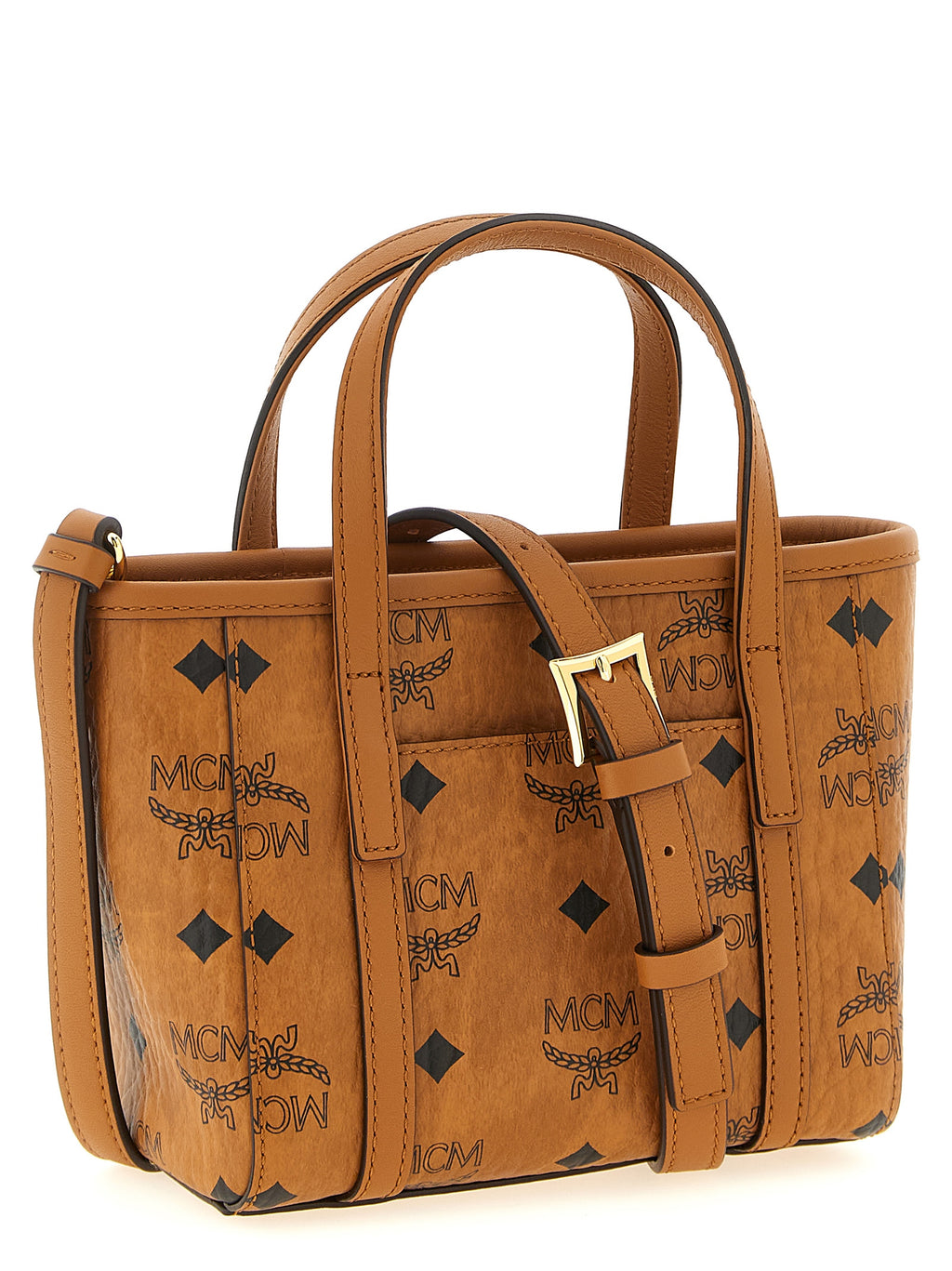 MCM Toni X-Mini Shopper Brown