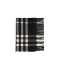Burberry Check Embroidered Cashmere Scarf Black