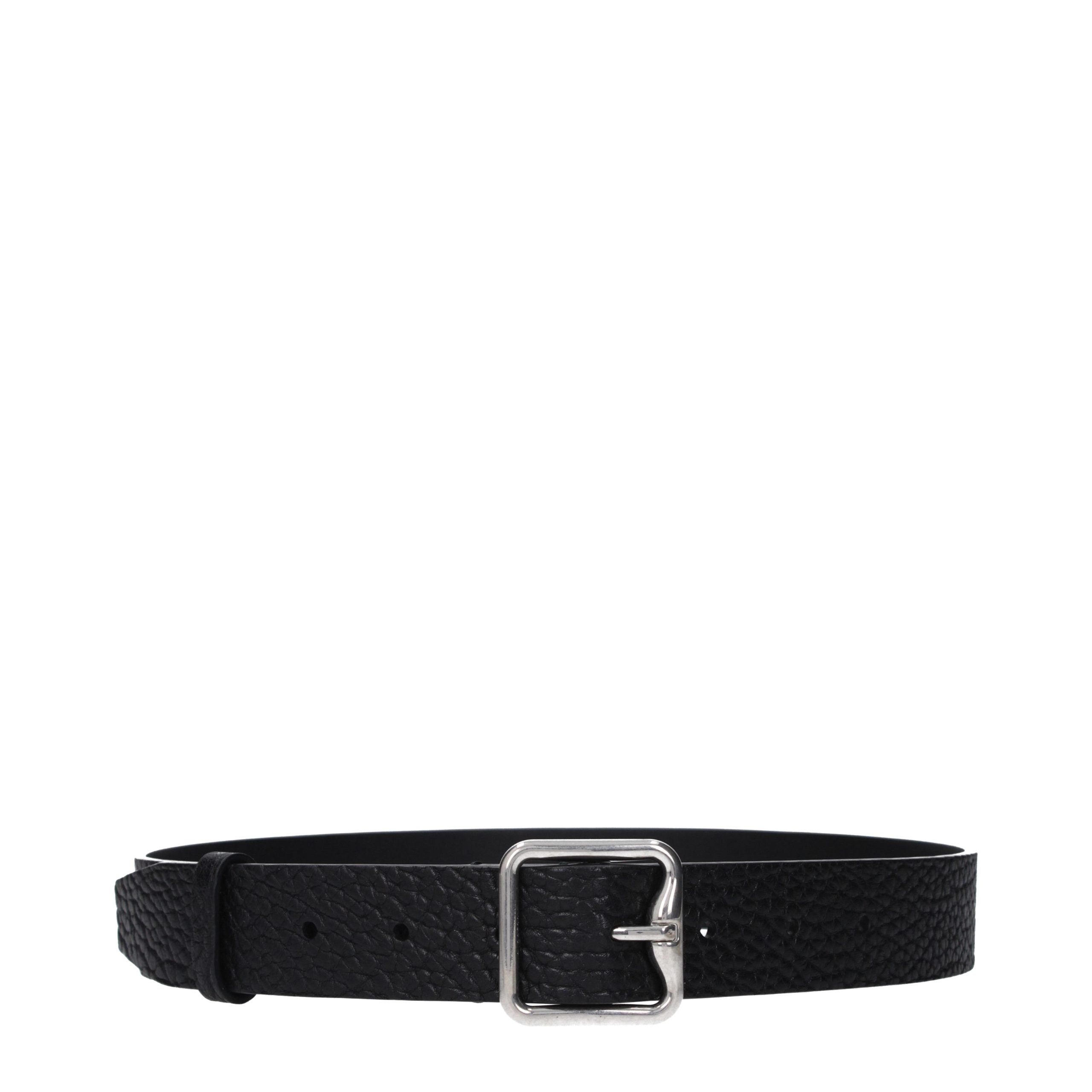 Burberry Black Leather Belt