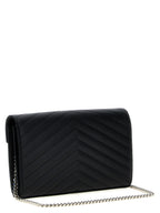 Saint Laurent Cassandre Chain Wallet Black