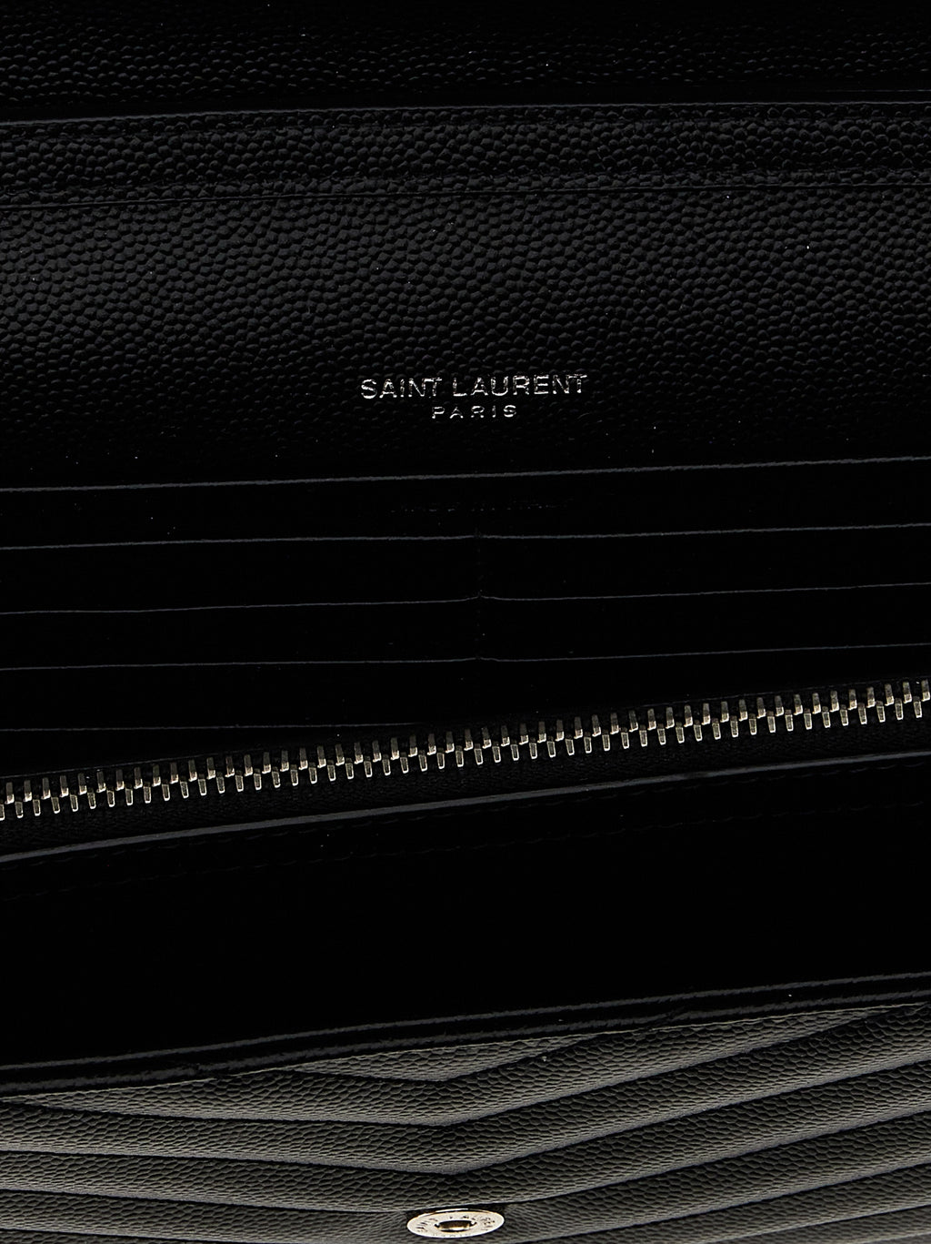 Saint Laurent Cassandre Chain Wallet Black