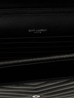 Saint Laurent Cassandre Chain Wallet Black