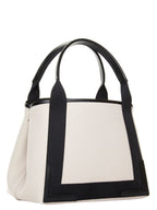 Balenciaga Navy Cabas Small Tote Bag Natural Black